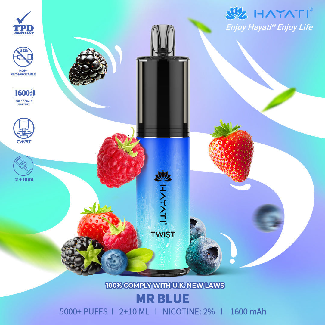 Hayati Twist 5000 Puffs Disposable Vape Pod Kit (Box of 10)
