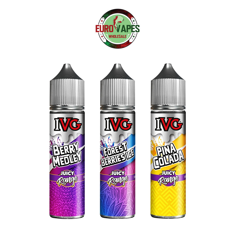 IVG Juicy Range 50ml Shortfill (Pack Of 10)