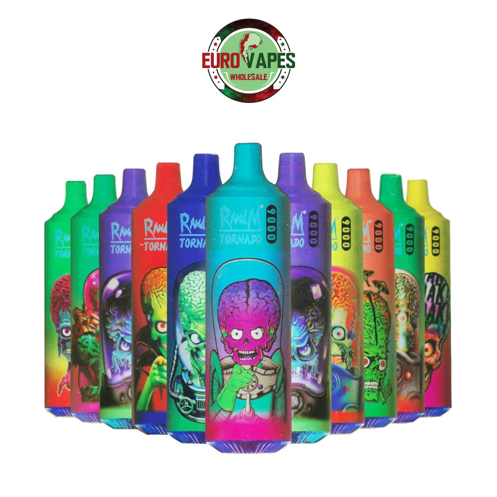 RAndM Tornado 9000 Puffs Disposable Vape (Bote de 10) Euro Vapes RAndM Tornado 9000 Puffs Disposable Vape (Bote de 10) Euro Vapes
