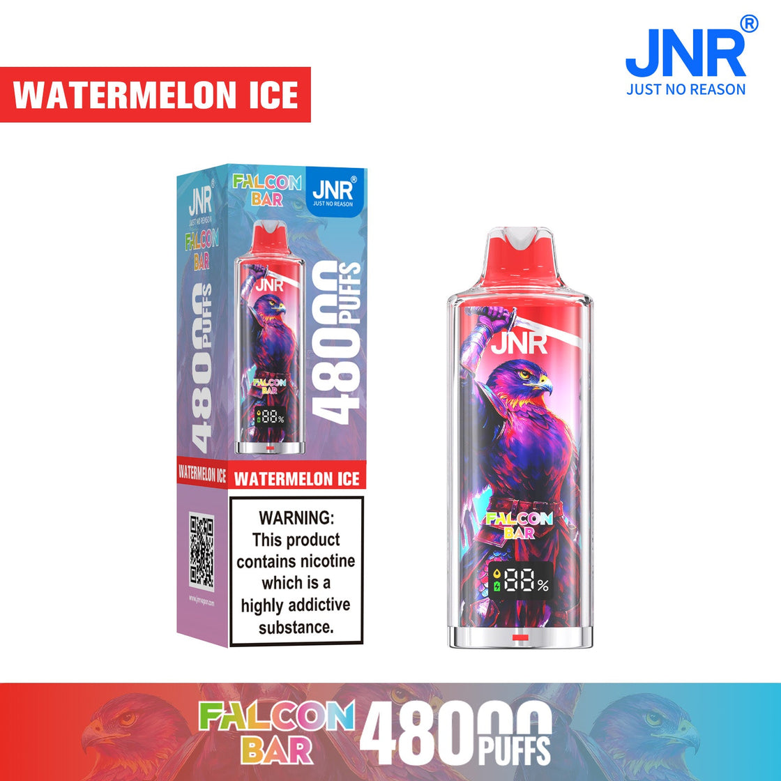 JNR Falcon Bar 48000 Puffs Disposable Vape (Box of 10)