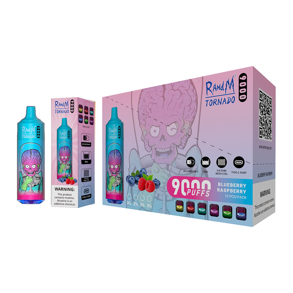 RAndM Tornado 9000 Puffs Disposable Vape (Bote de 10) Euro Vapes RAndM Tornado 9000 Puffs Disposable Vape (Bote de 10) Euro Vapes