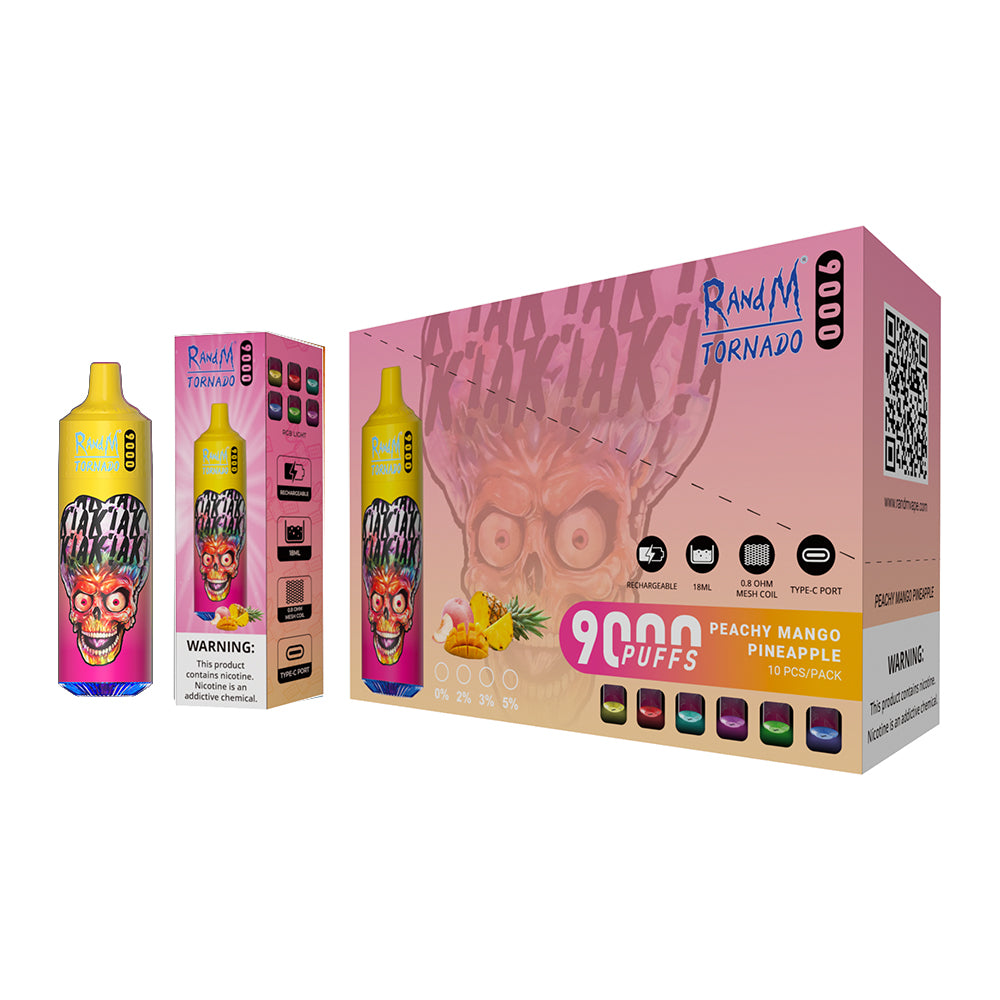 RAndM Tornado 9000 Puffs Disposable Vape (Bote de 10) Euro Vapes RAndM Tornado 9000 Puffs Disposable Vape (Bote de 10) Euro Vapes